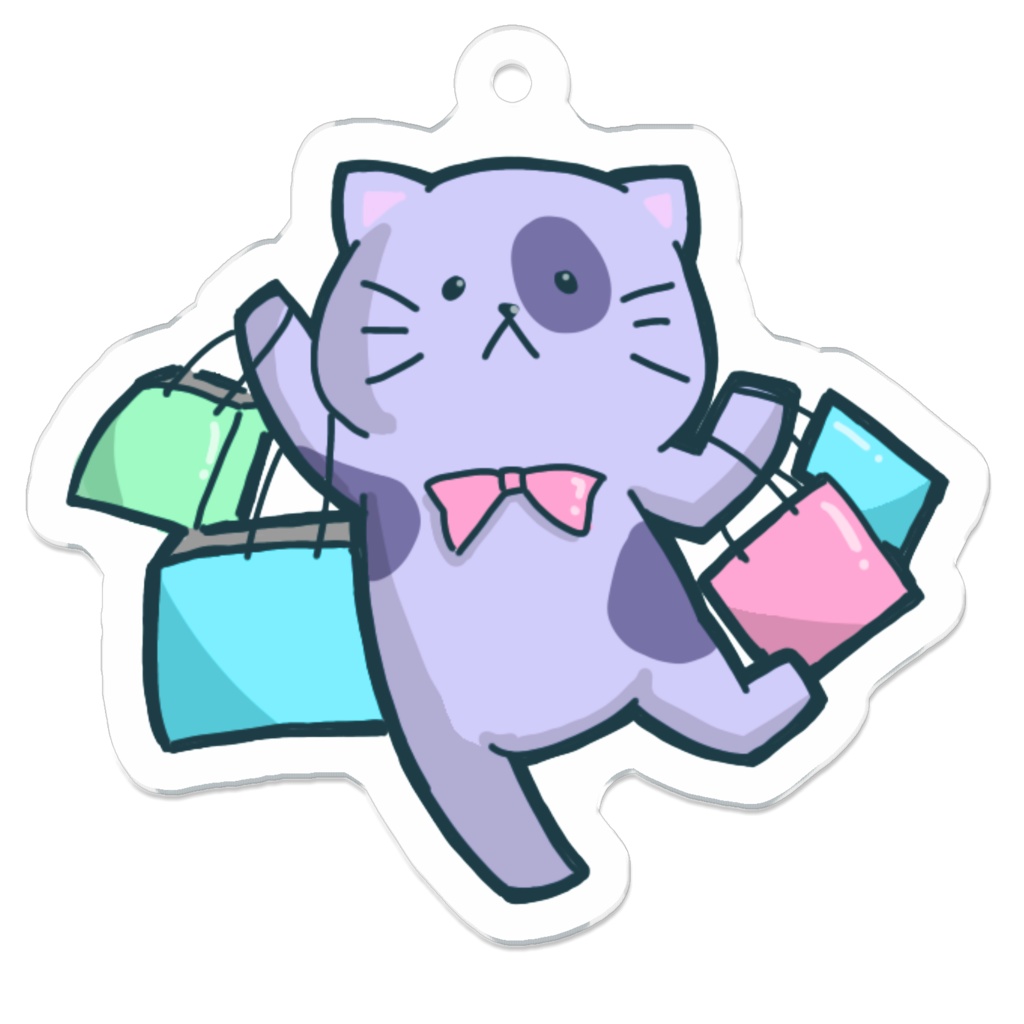 買い物に夢中なにゃんこ
