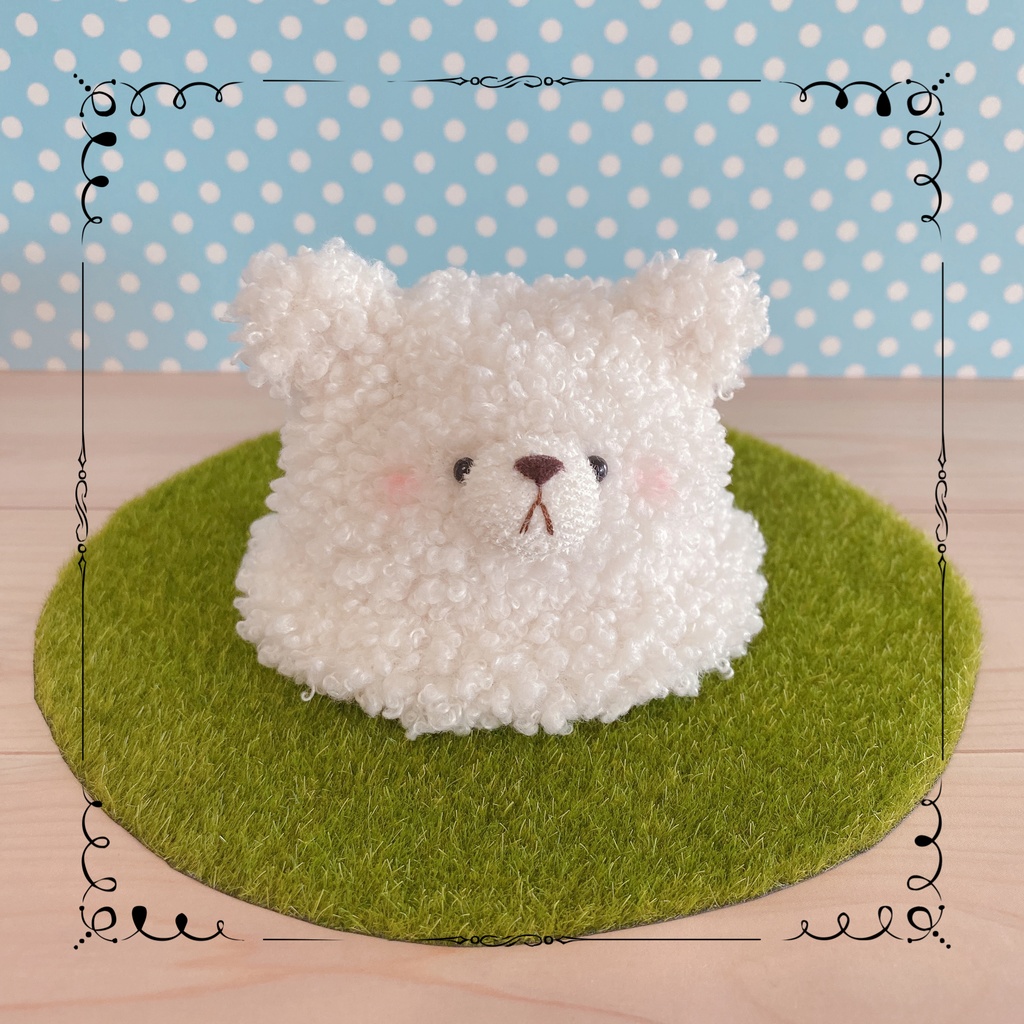 10cmぬい用 シロクマちゃん帽子