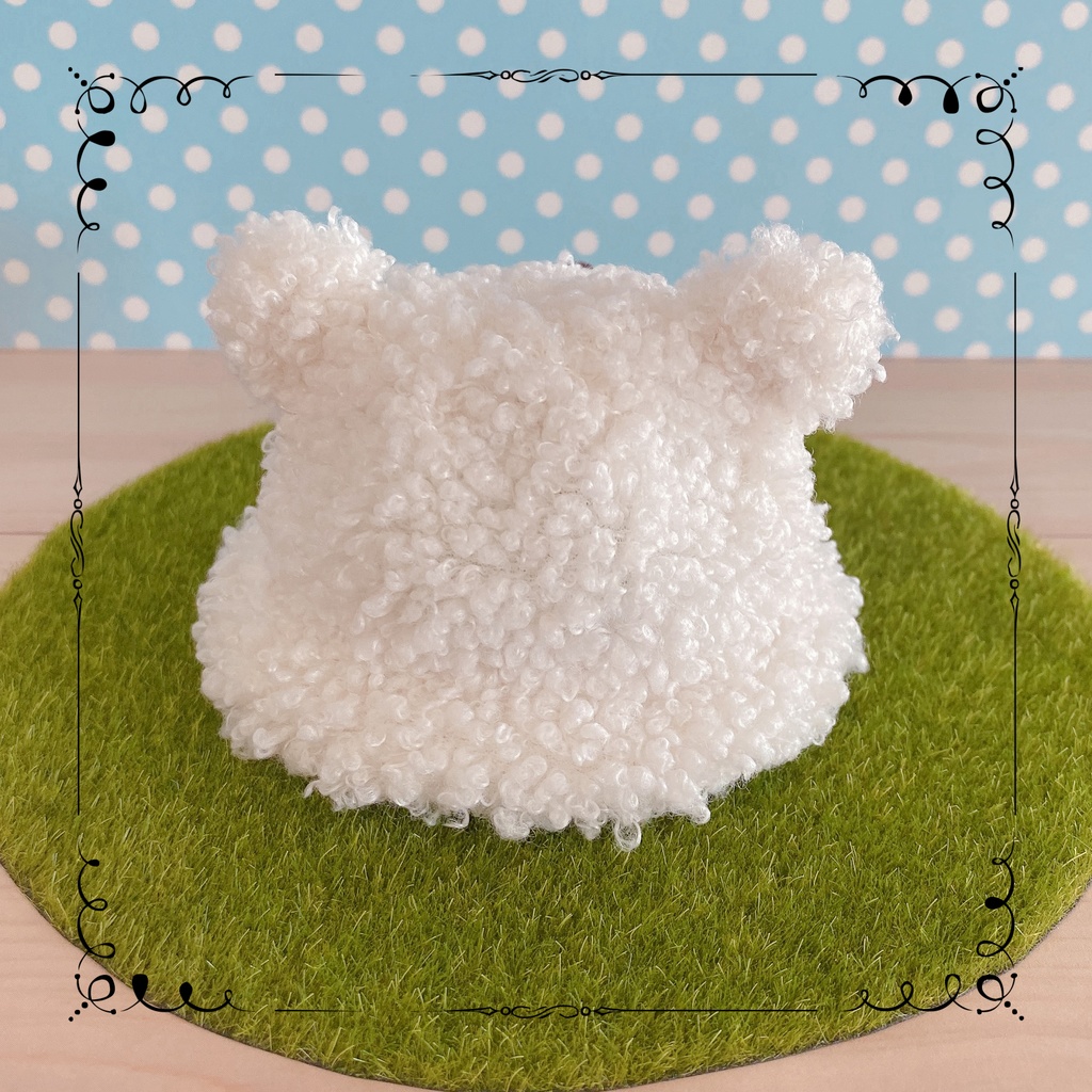 10cmぬい用 シロクマちゃん帽子