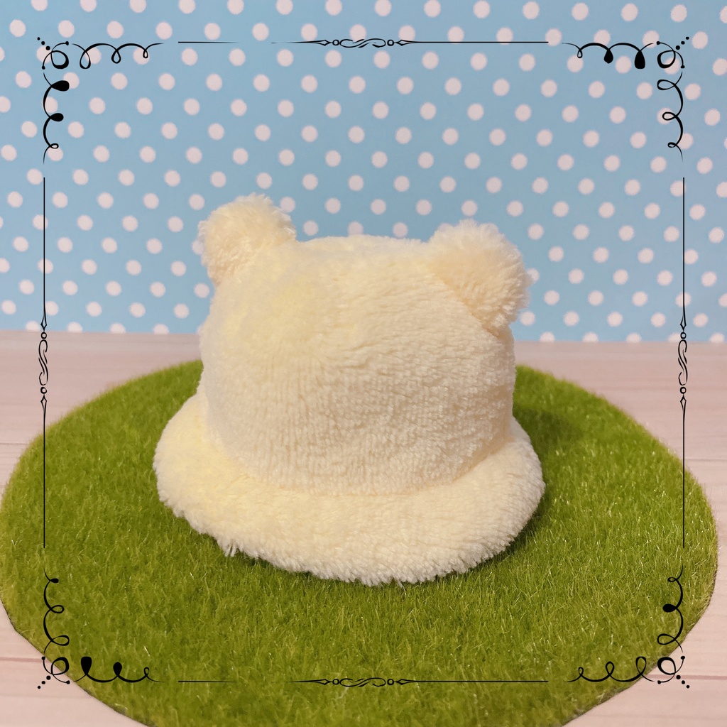 10cmぬい用 くまちゃん帽子(Yellow)