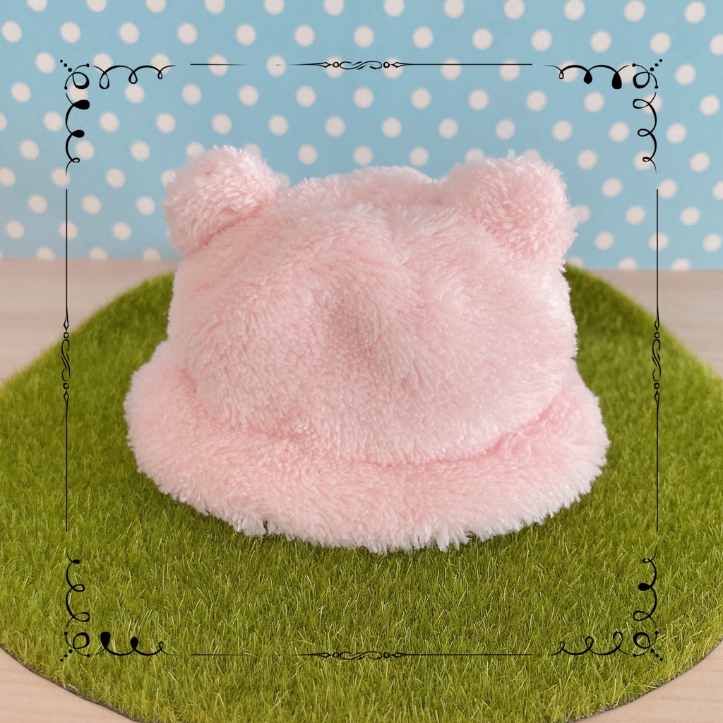 10cmぬい用 くまちゃん帽子(Light pink)