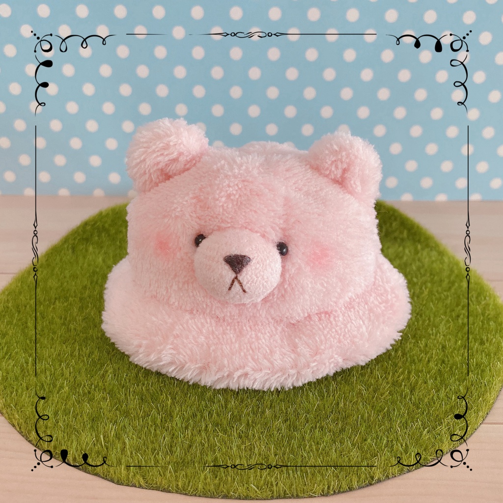 10cmぬい用　くまちゃん帽子(Light pink)