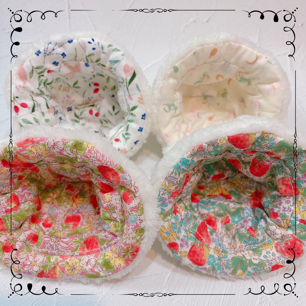 10cmぬい用 くまちゃん帽子(White)