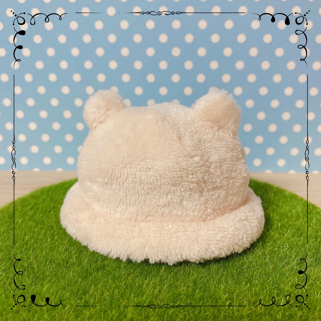 10cmぬい用 くまちゃん帽子(Shell Pink)