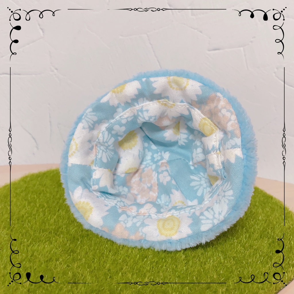 10cmぬい用 くまちゃん帽子(Blue Hawaii)