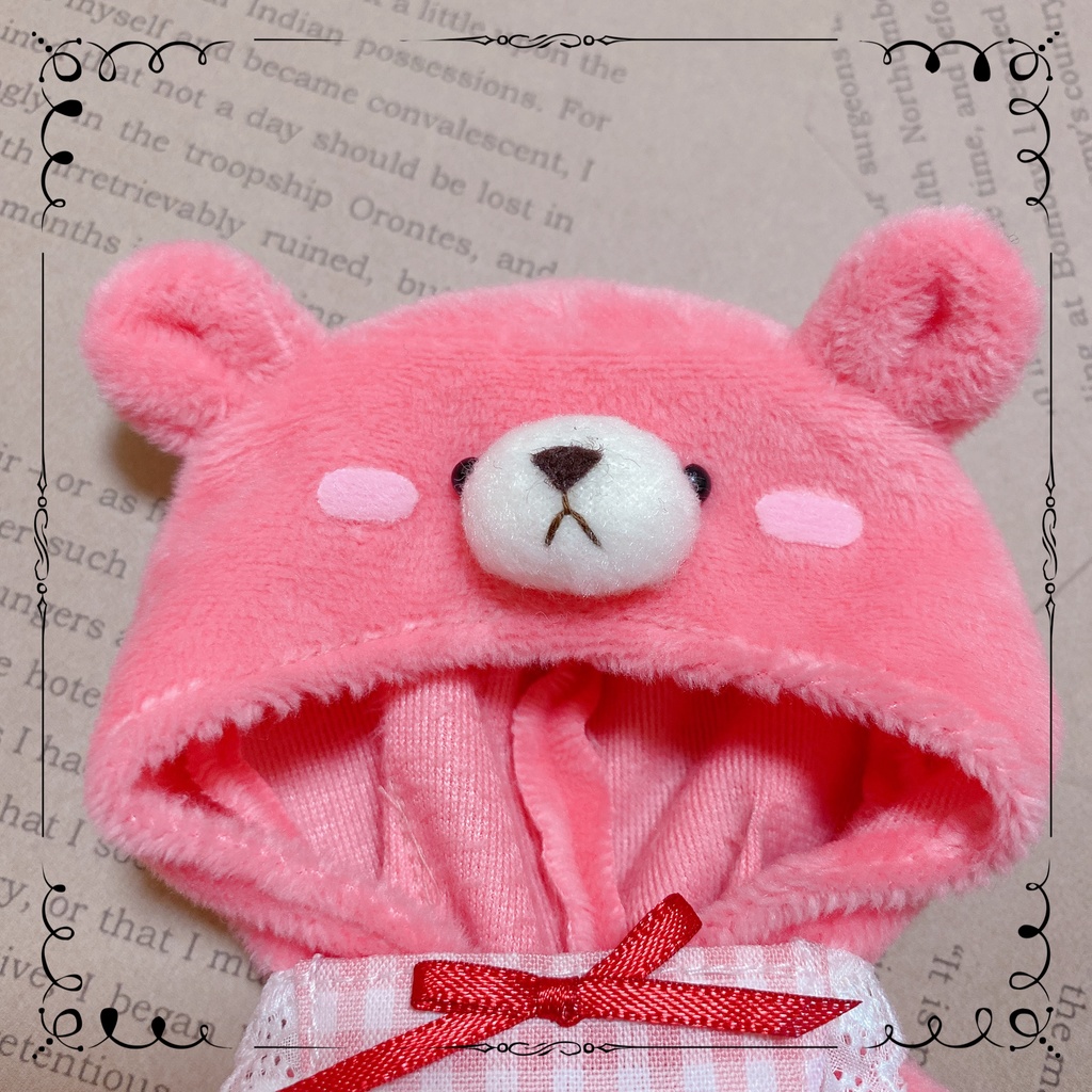 ドンぬい用 くまちゃん着ぐるみ(Coral Pink)