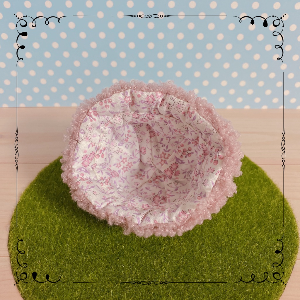 10cmぬい用 くまちゃん帽子(あずき)