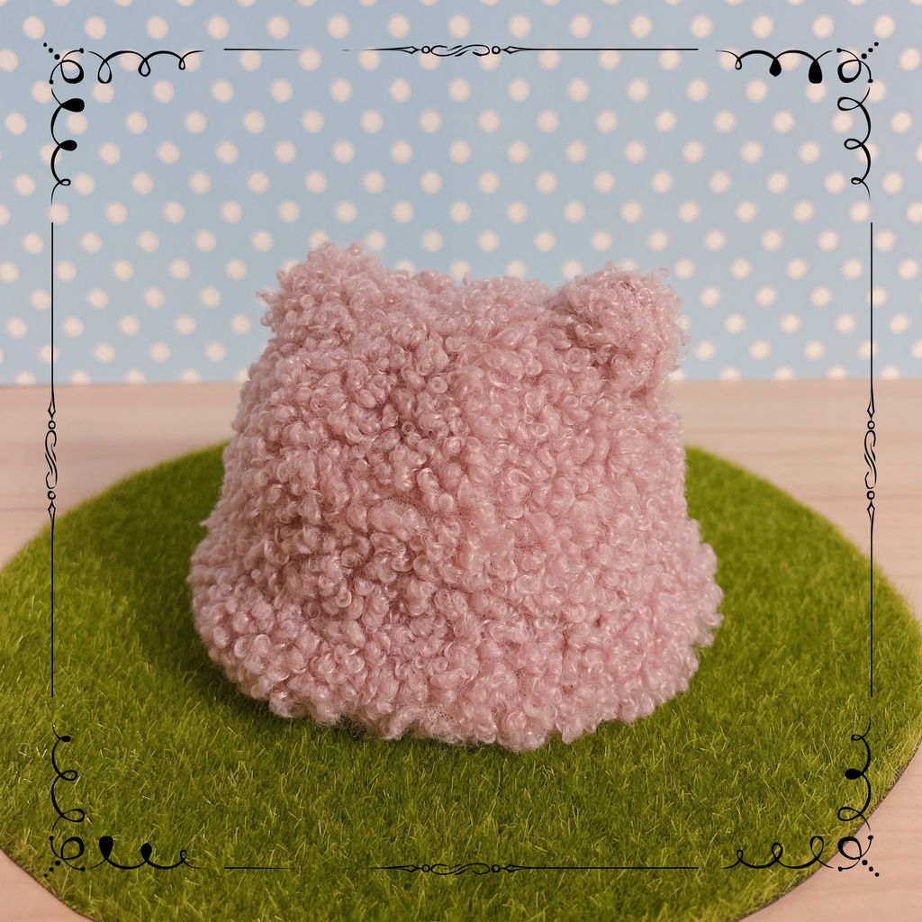 10cmぬい用 くまちゃん帽子(あずき)