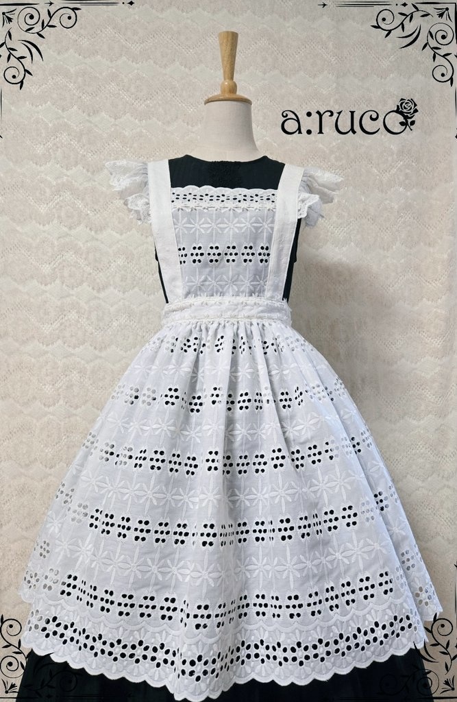 お花のレースタブリエ　オフホワイト