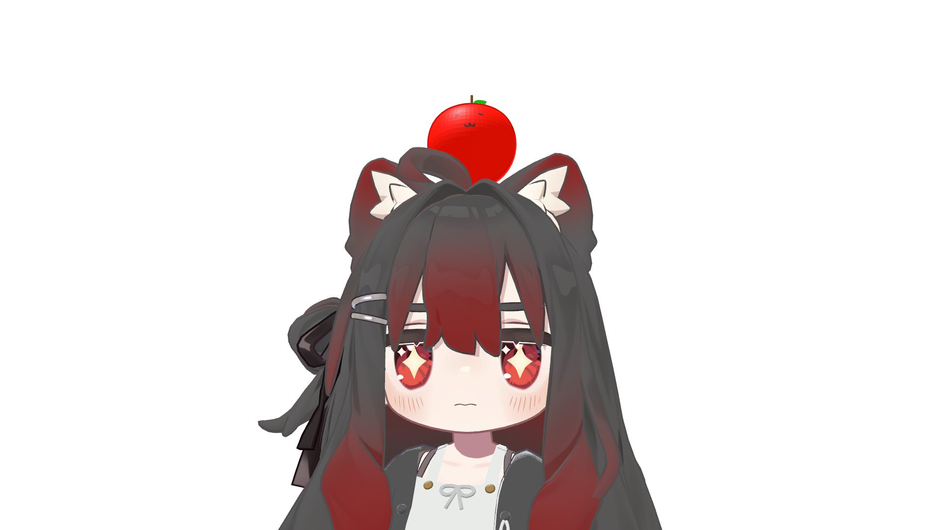 頭にちょこん！りんごくん