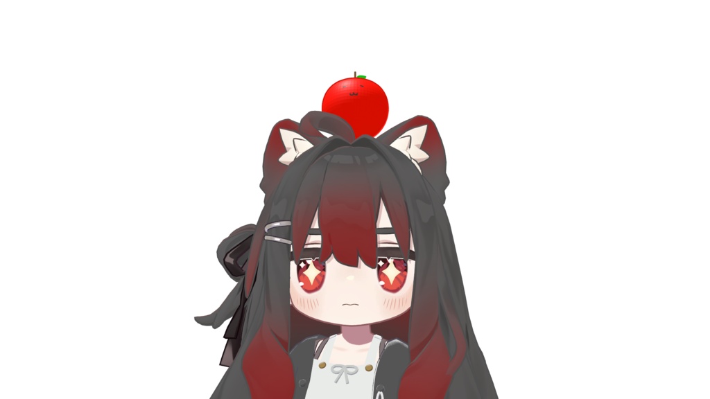 頭にちょこん！りんごくん