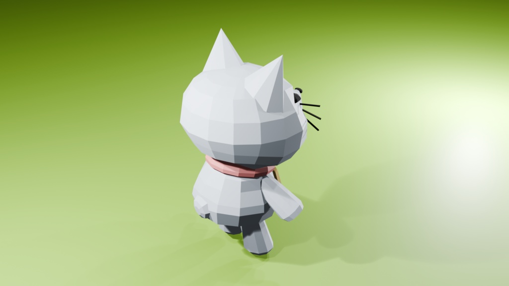 【無料】ローポリ招き猫
