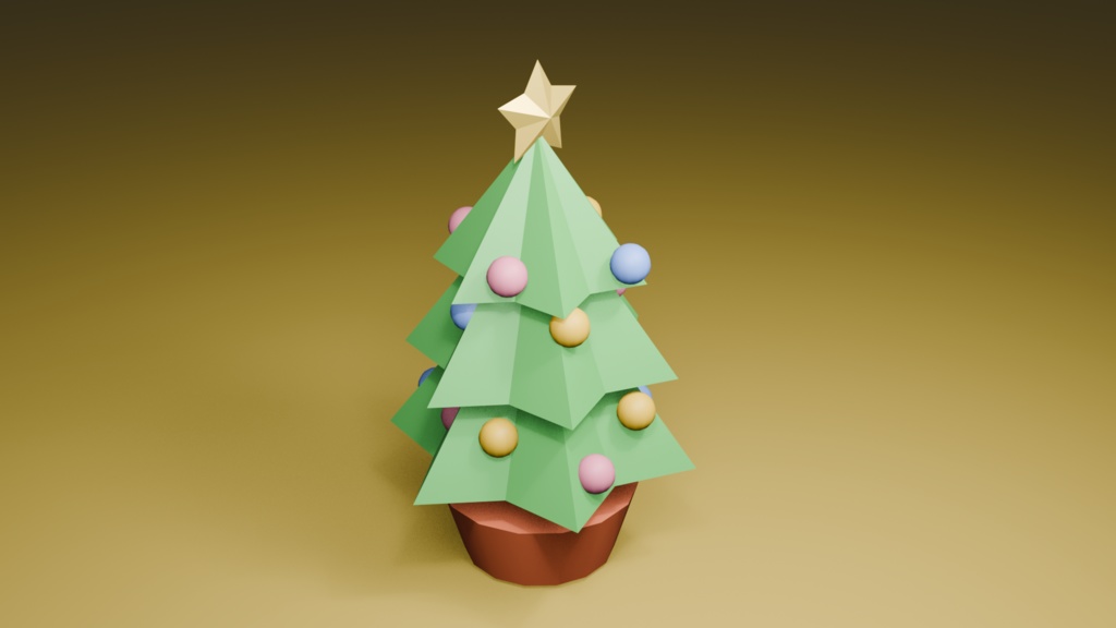 【無料】ちいさなクリスマスツリー