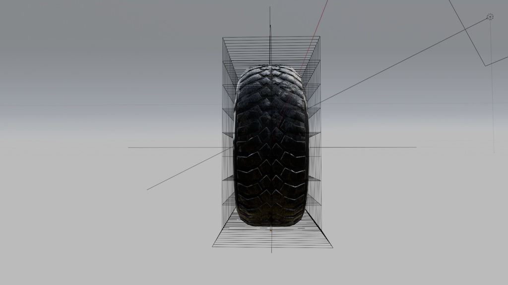 オフロードタイヤ 3Dモデル(ラティス変形対応)