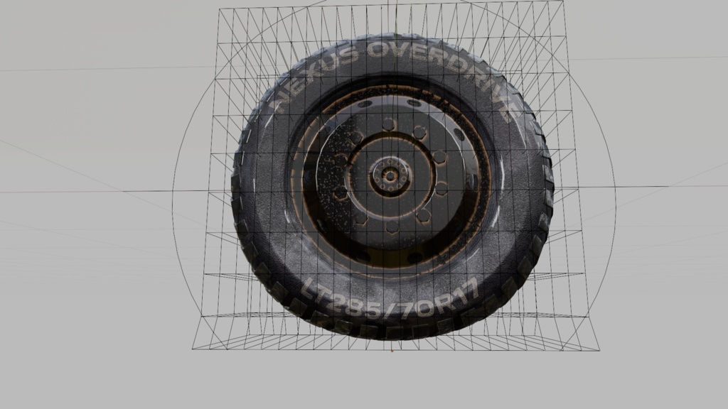 オフロードタイヤ 3Dモデル(ラティス変形対応)