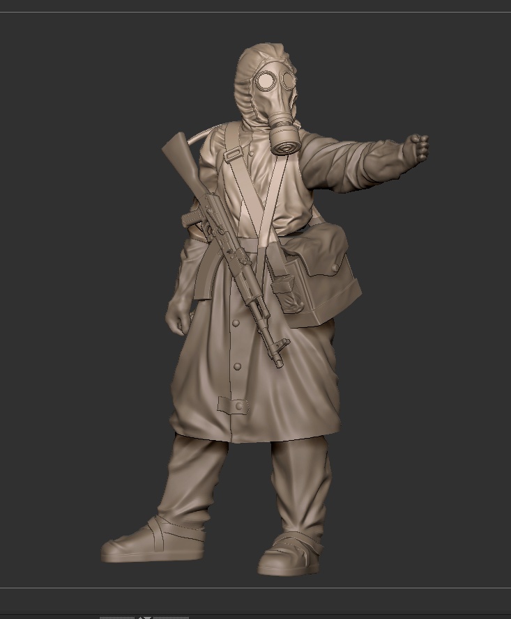 1/35 ソ連NBC兵 フィギュア1 方向を示す兵士