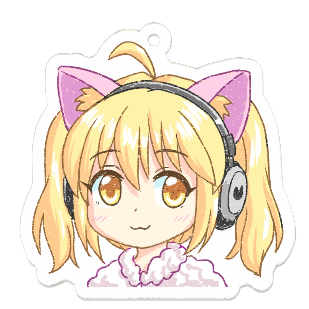 猫耳りあちゃんヘッドホンアクキー