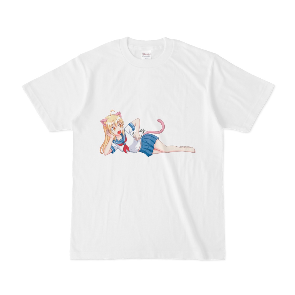 猫耳りあちゃんぼりぼりTシャツ
