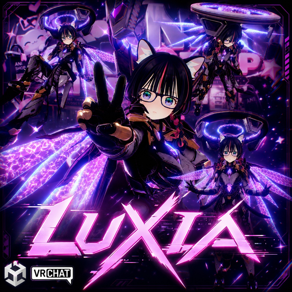 【VRChat & オリジナル3Dモデル】LUXIA / ルクシア Cyberpunk Style 🌃