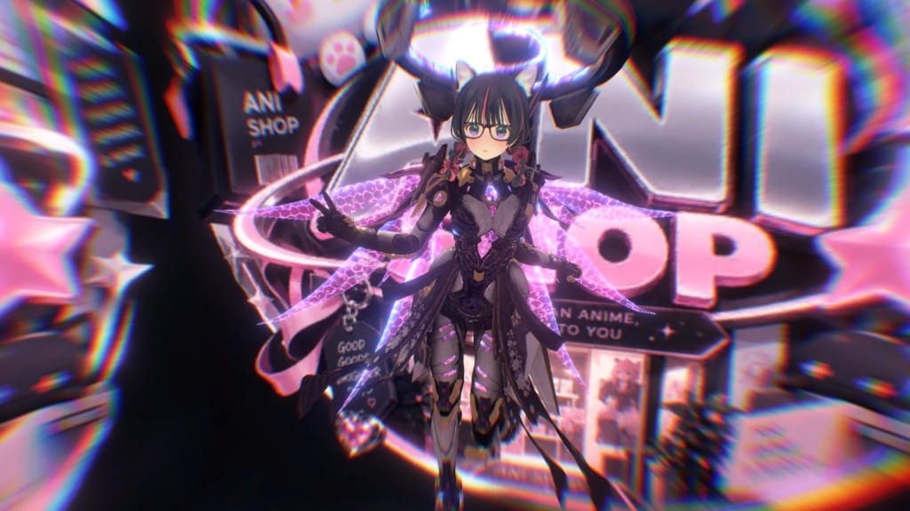 【VRChat & オリジナル3Dモデル】LUXIA / ルクシア Cyberpunk Style 🌃