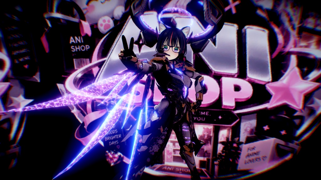 【VRChat & オリジナル3Dモデル】LUXIA / ルクシア Cyberpunk Style 🌃