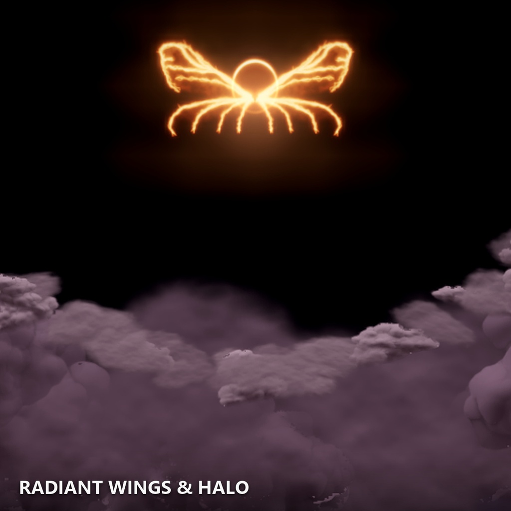 【VRChat】Radiant Wings & Halo / 光輝の翼＆ヘイローセット