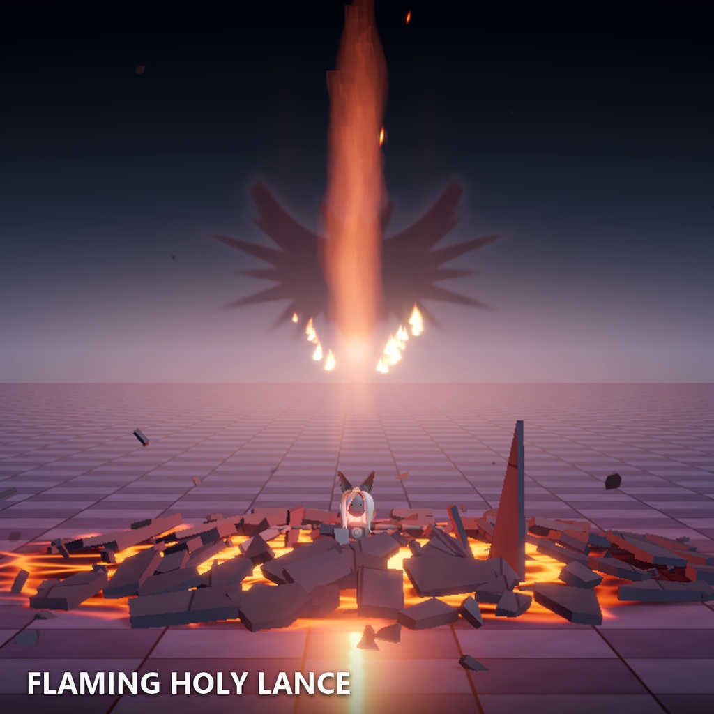 【VRChat】Flaming Holy Lance / 火炎聖槍ギミックパーツ