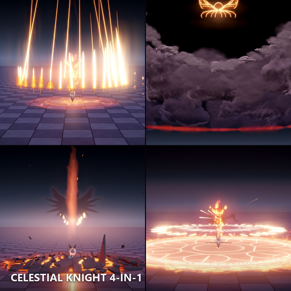 【VRChat】Celestial Knight 4-in-1 Bundle / 聖騎士ギミック4種セット