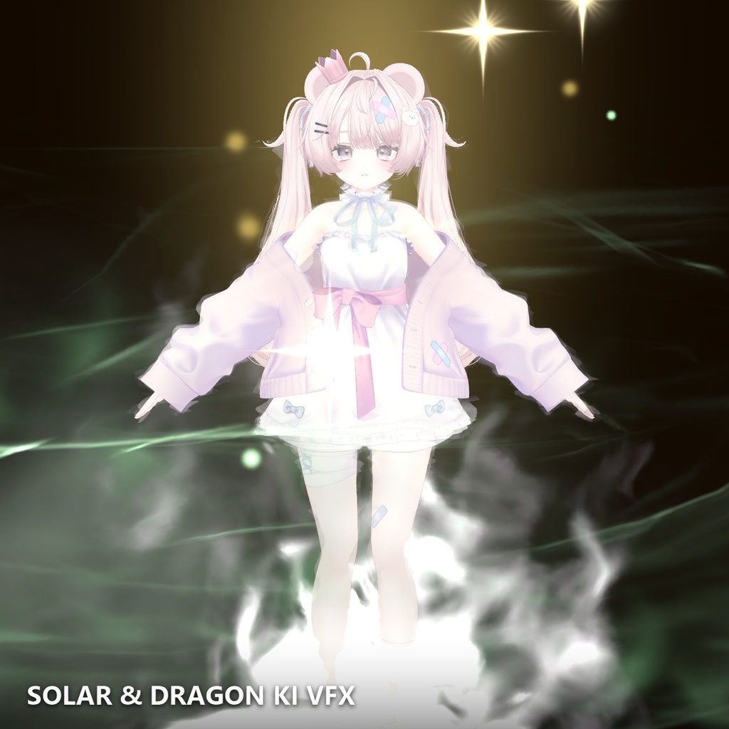 【VRChat/Unity】Solar Impact & Dragon Ki VFX / 太陽爆裂&気オーラパック