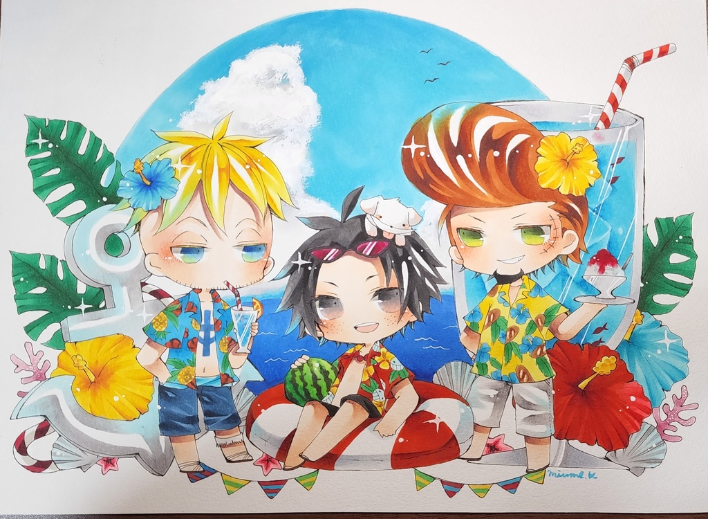 ワンピース イラストセット 梅画楼 Booth