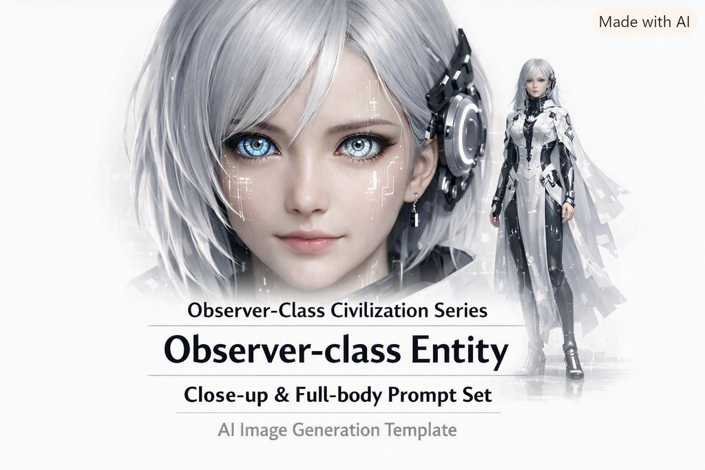 Observer-Class Civilization Series – Archive-class Entity (Close-up & Full-body Prompt Set)