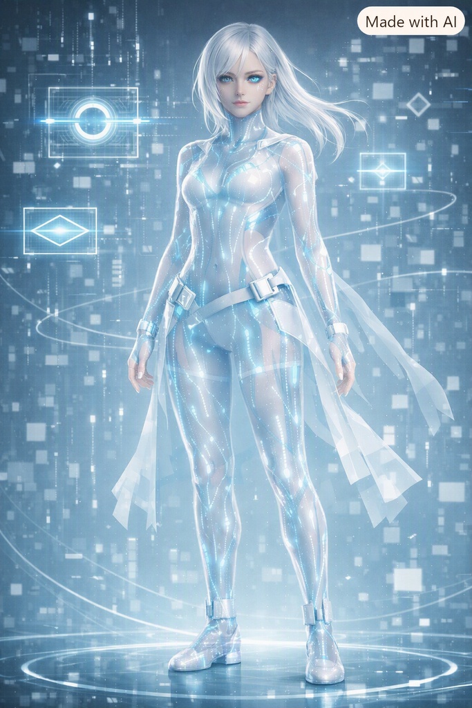 Observer-Class Civilization Series – Infomorph-class Entity (Close-up & Full-body Prompt Set)