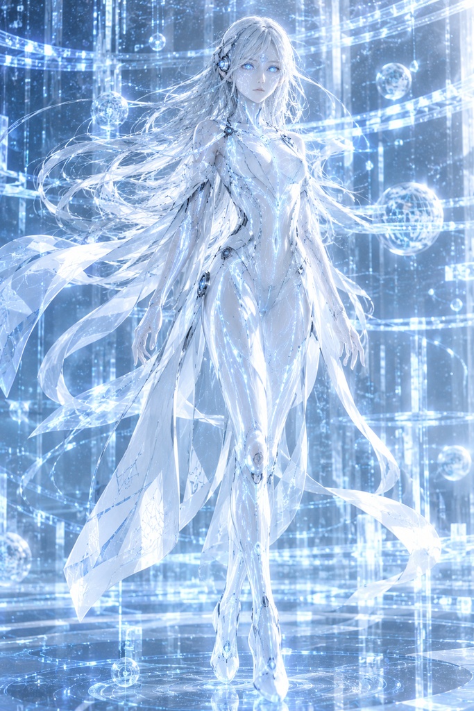 Observer-Class Civilization Series – Infomorph-class Entity (Close-up & Full-body Prompt Set)