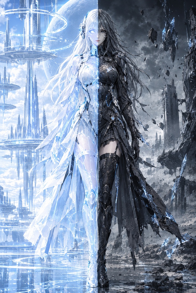 Observer-Class Civilization Series – Bridge-class Entity (Close-up & Full-body Prompt Set)