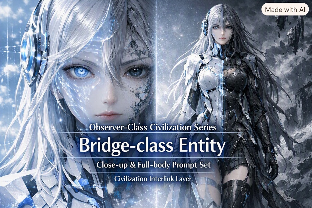 Observer-Class Civilization Series – Bridge-class Entity (Close-up & Full-body Prompt Set)