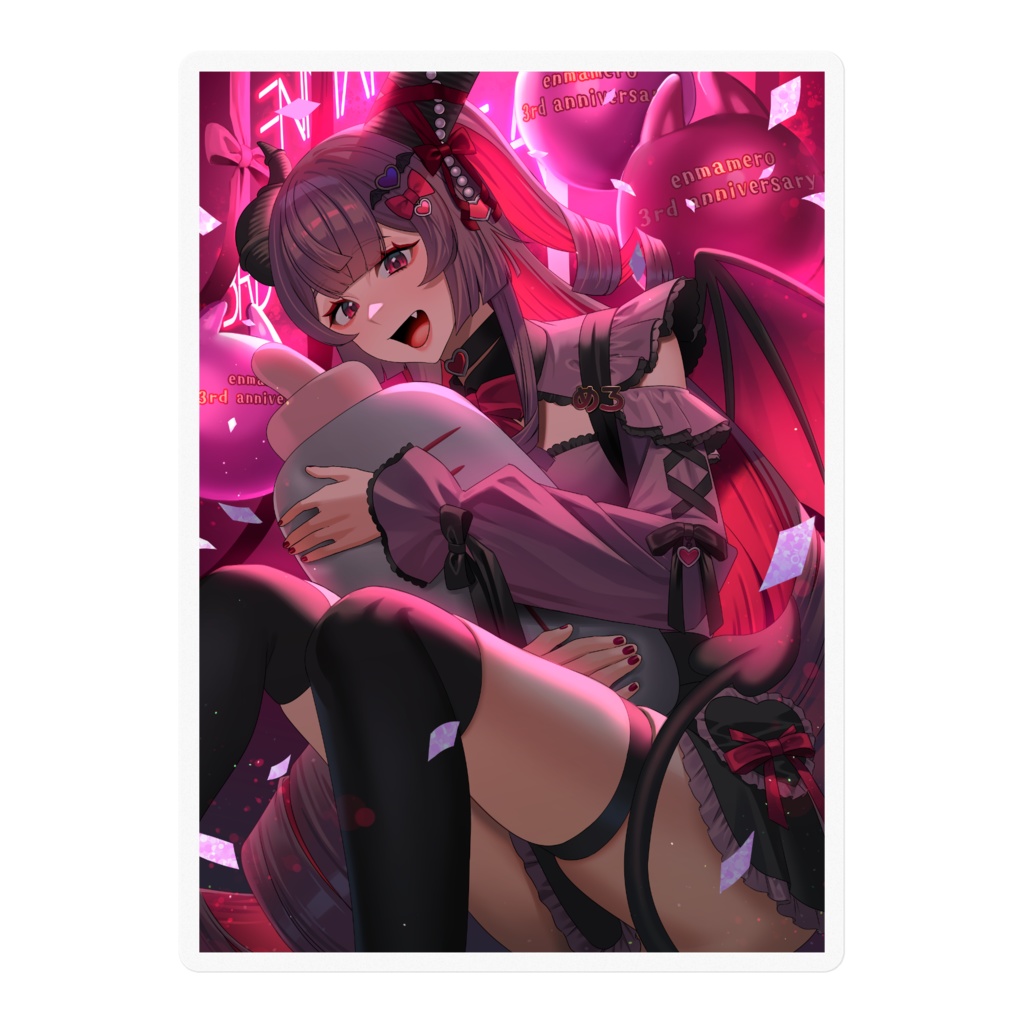 【期間限定】閻魔めろ 3周年記念限定ステッカー(クリア)