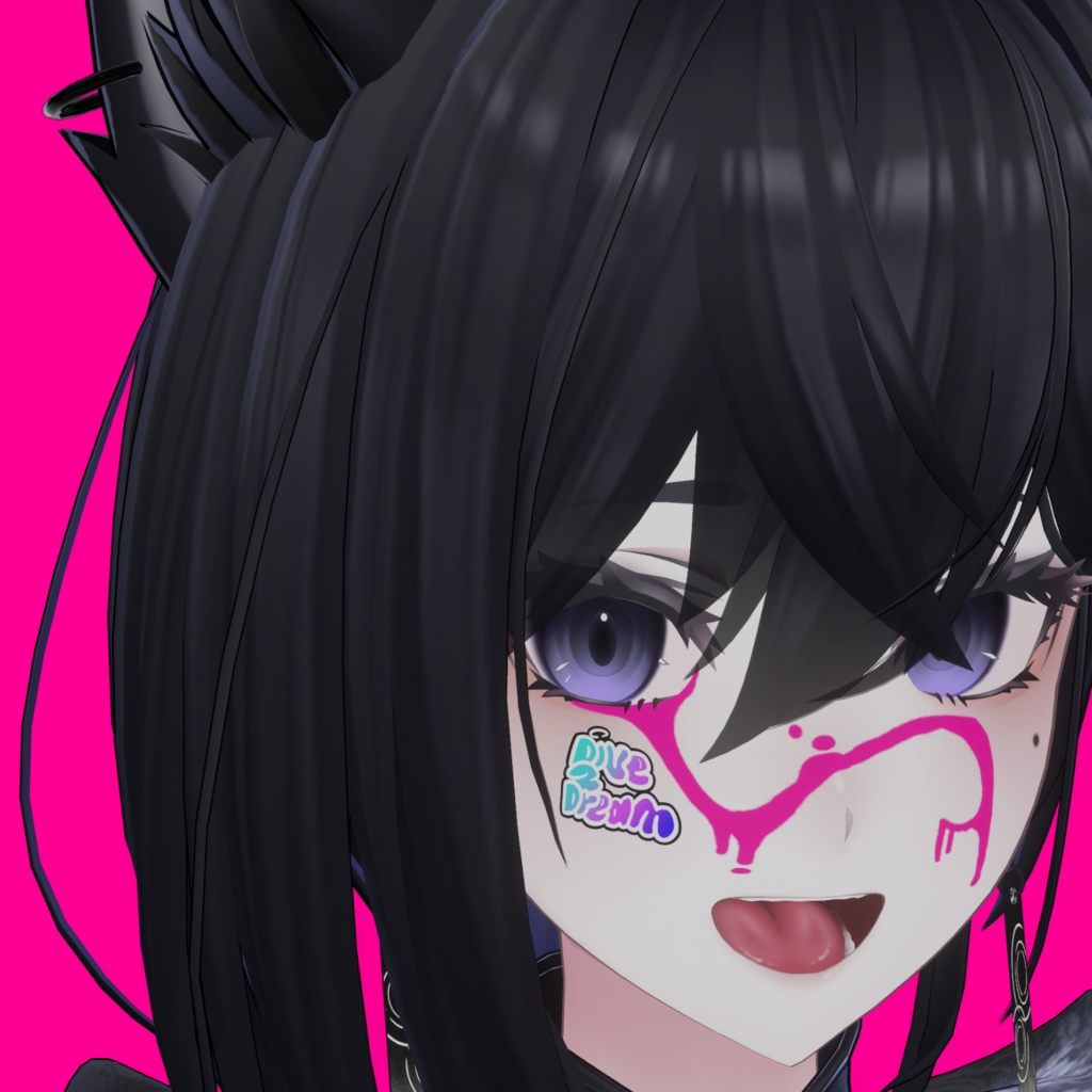 偏光色Matcap追加!!【無料版あり】Dripping フェイスペイントテクスチャ【ラシューシャ専用】