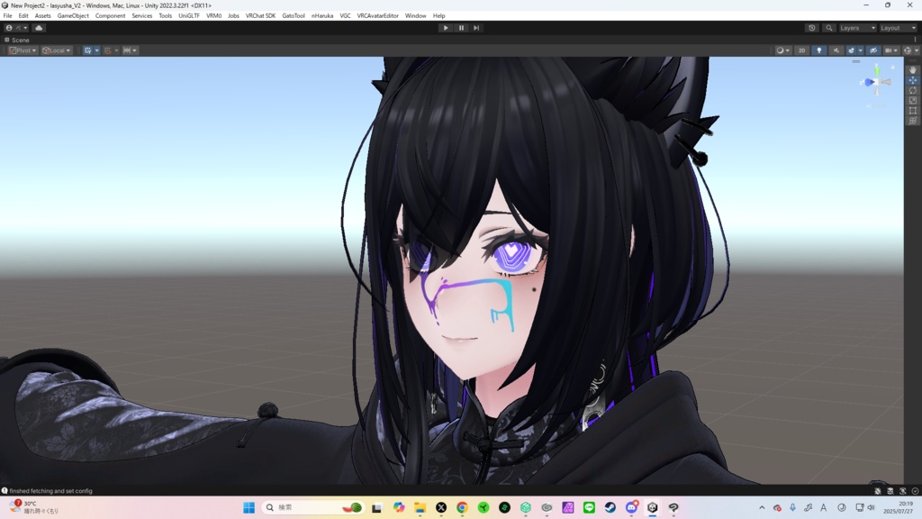 偏光色Matcap追加!!【無料版あり】Dripping フェイスペイントテクスチャ【ラシューシャ専用】