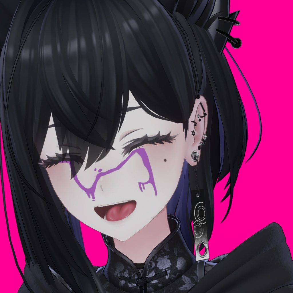 偏光色Matcap追加!!【無料版あり】Dripping フェイスペイントテクスチャ【ラシューシャ専用】