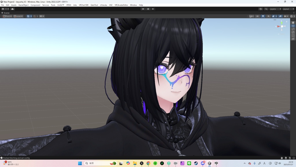 偏光色Matcap追加!!【無料版あり】Dripping フェイスペイントテクスチャ【ラシューシャ専用】