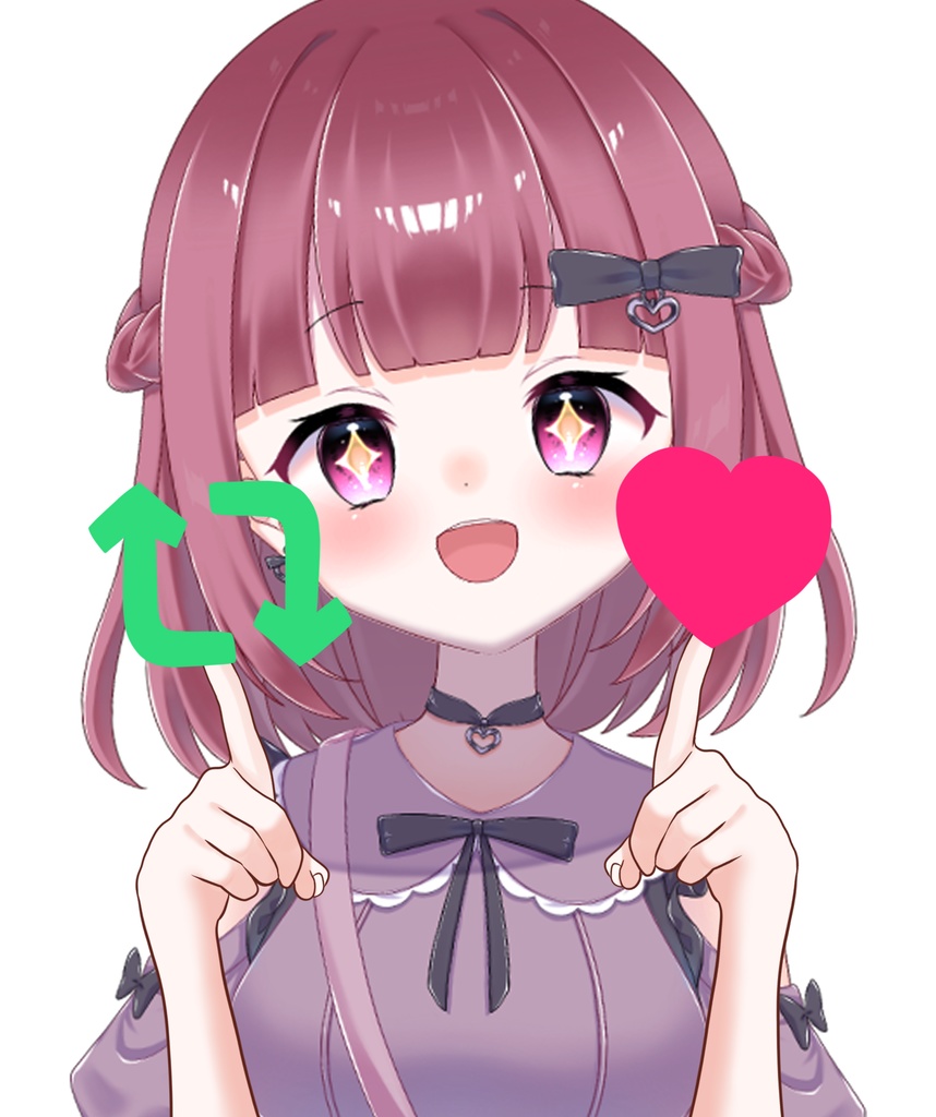【高解像度】いいね、RT、ぽちっとする素材(商用利用込)