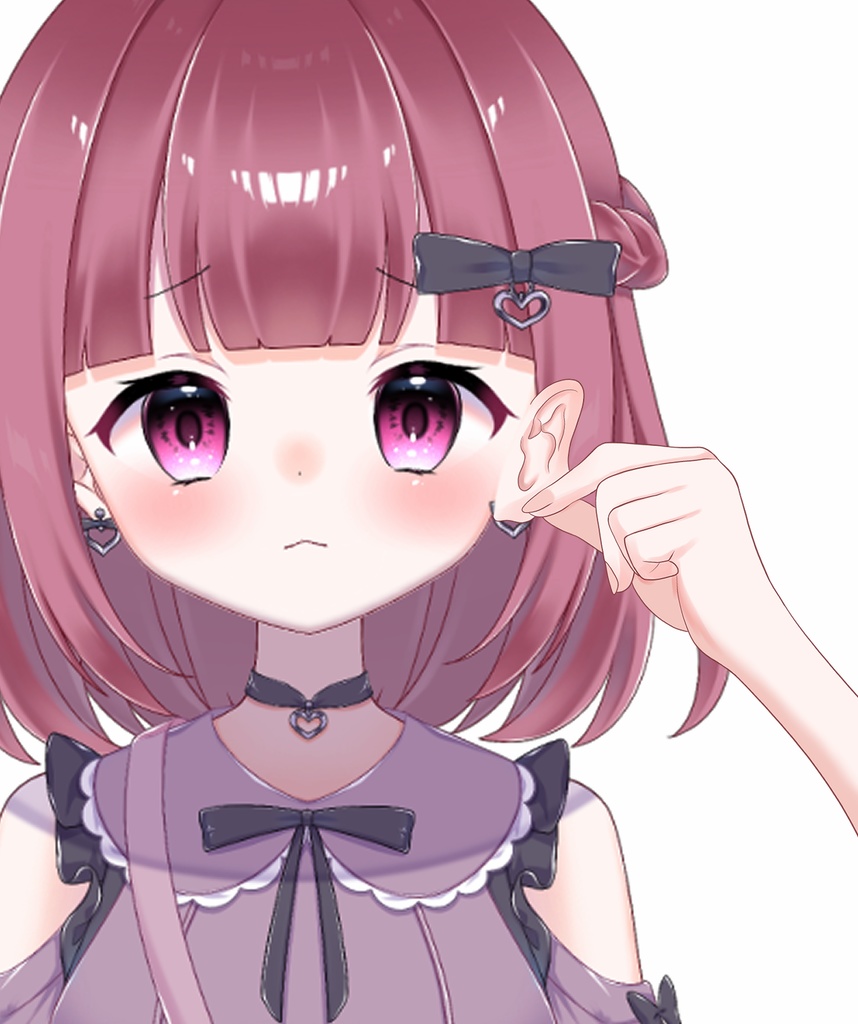 【高解像度】耳を引っ張られる素材(商用利用込)