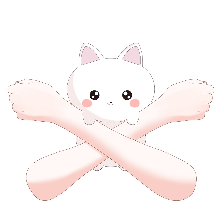 【高解像度】ねこみたいな何かを抱きしめる素材(商用利用込み）