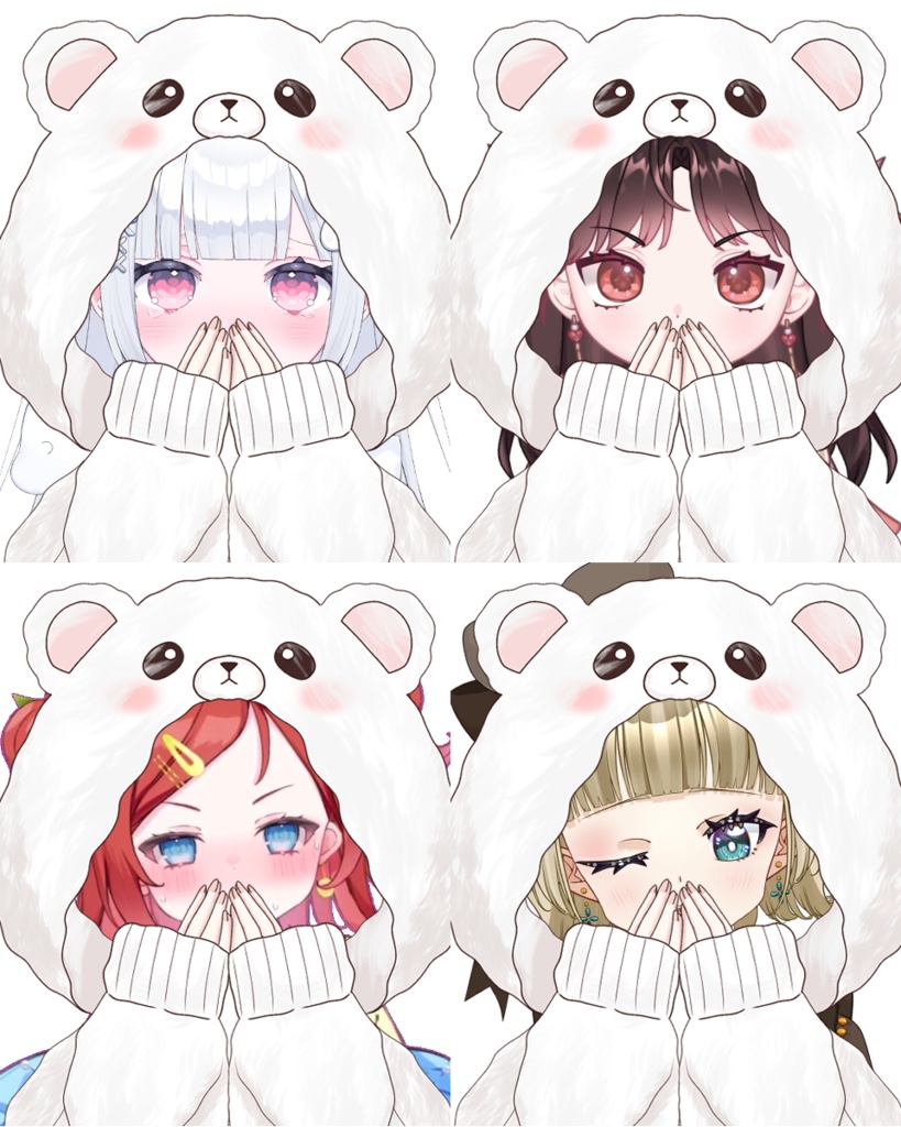 【高解像度】白熊ちゃんの」着ぐるみの素材【商用利用込み】