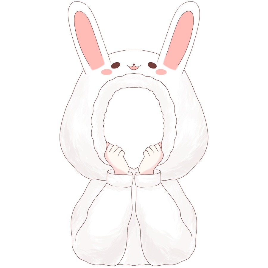 【高解像度】うさちゃん着ぐるみの素材【商用利用込み】