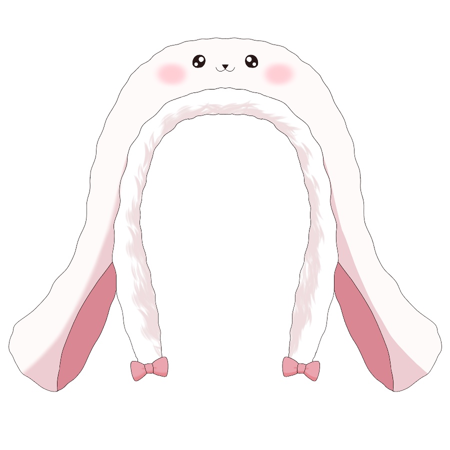 【高解像度】うさちゃんフードの素材（商用利用込み）