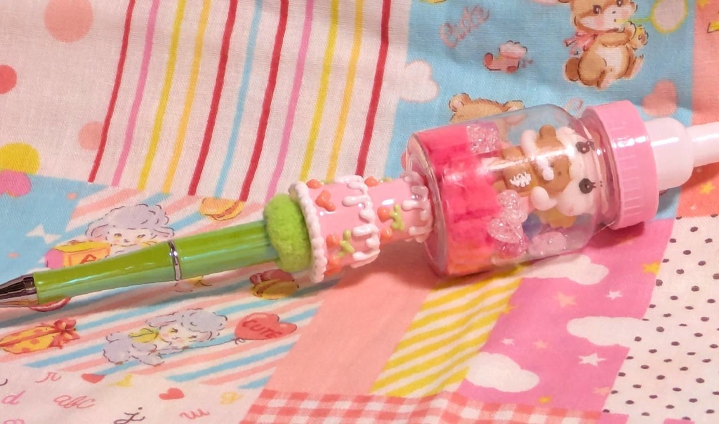 アップちゃん入りボールペン(ピンクぴんく)