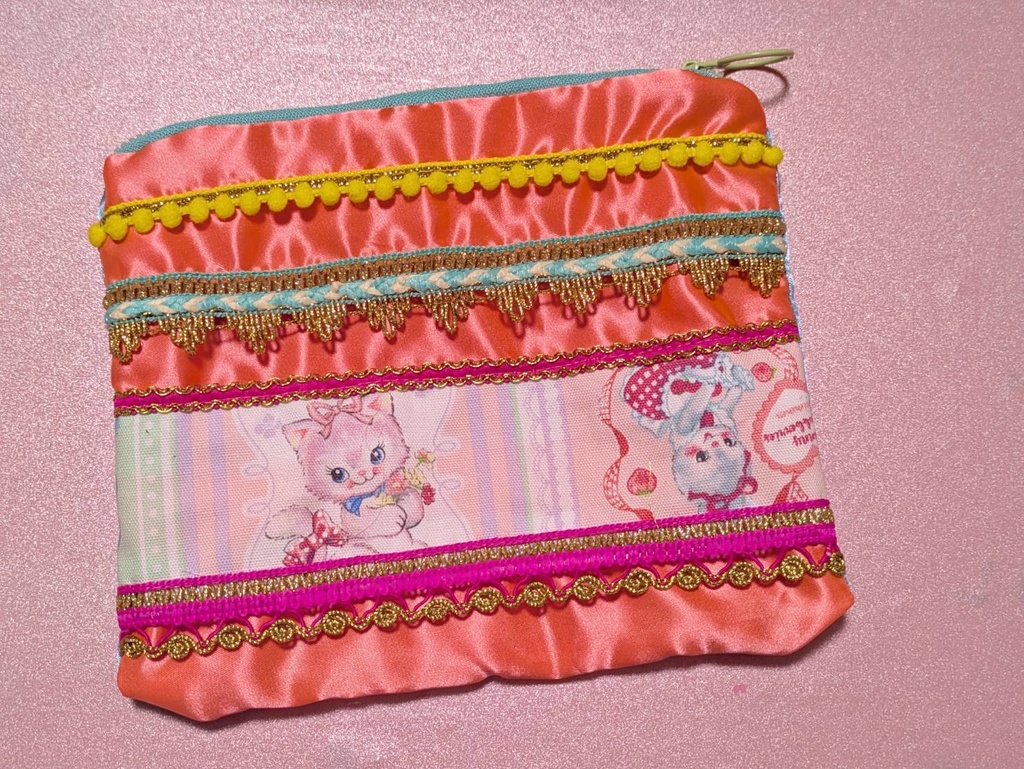 おめかしポーチ（サテンおれんじ）