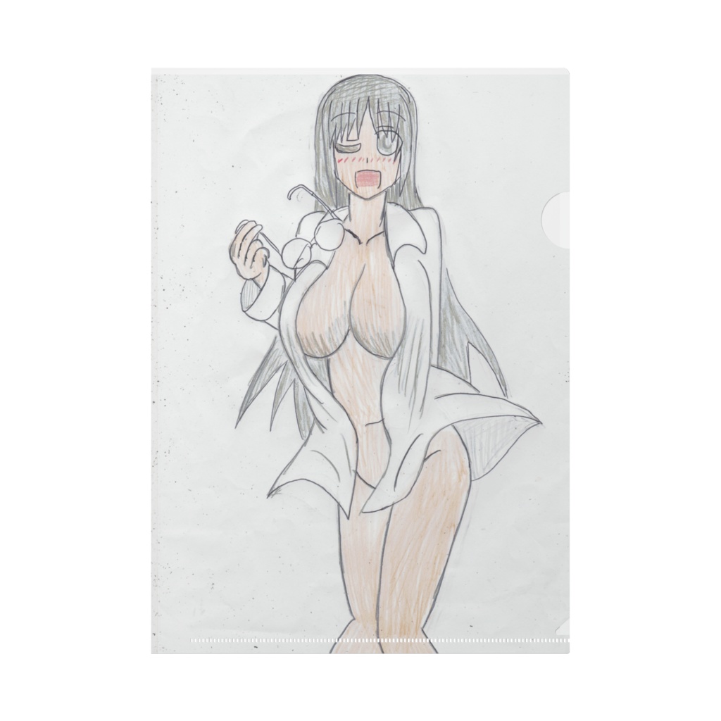 クリアファイル「文系少女の肌シャツ」