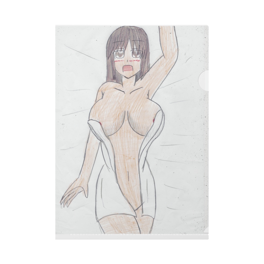 クリアファイル「大人の女性の寝転びバスタオル」